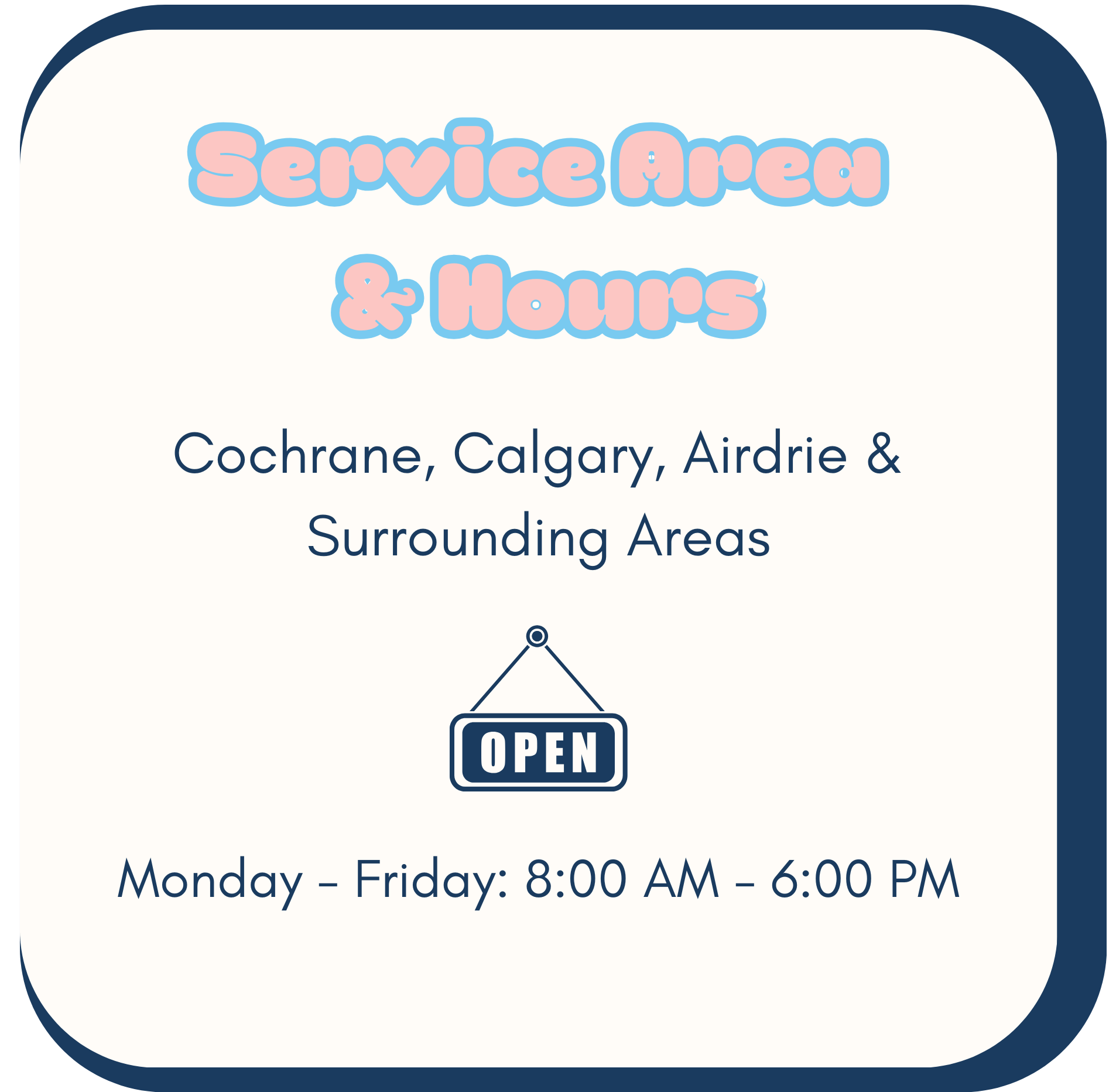 Service Area and Hours